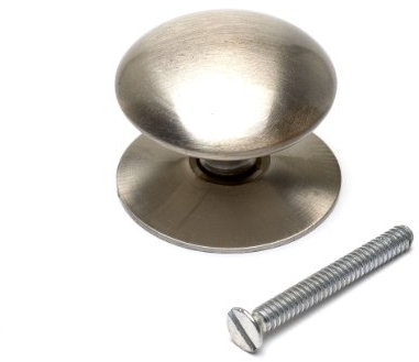 Merriway® BH00785 (2 Pcs) Satin Chrome Victorian Style Cabinet Cupboard Door Knob, 38 mm (1.1/2 inch) - Pack of 2 Pieces