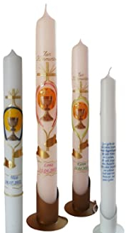 Taufkerze/Kommunionkerze,KonfirmationskerzeKreuz,Fisch,Kelch-grün,blau,rot,rosa... Name,Datum**Junge Mädchen