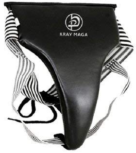 Playwell Krav MAGA Damen Vinyl Deluxe Gepolsterte Leistenschutz - Schwarz, Medium