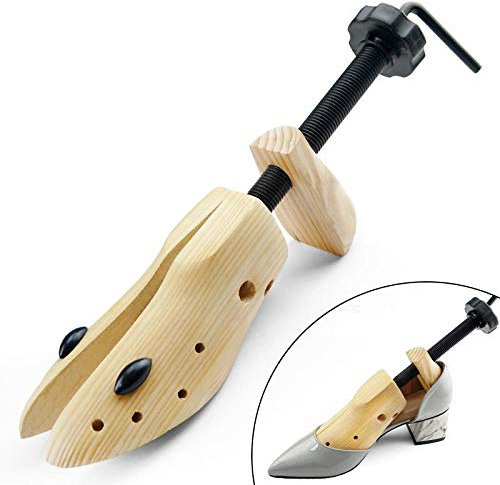 joyMerit Schuhspanner für Herren und Damen, Holz Schuhdehner Schuhweiter Einstellbare Schuhstrecker - L(42-46)-Holz