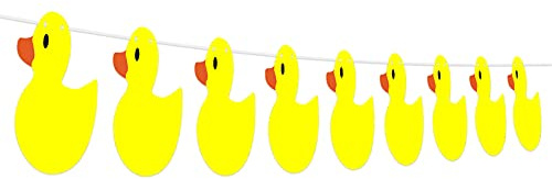 Cute Cartoon Little Yellow Duck Photo Banner Backdrop Flag Background Photo Booth Props Animal Farm Theme Decor for Ducky Duck Bday 1st Birthday Party Favors Supplies Decorations