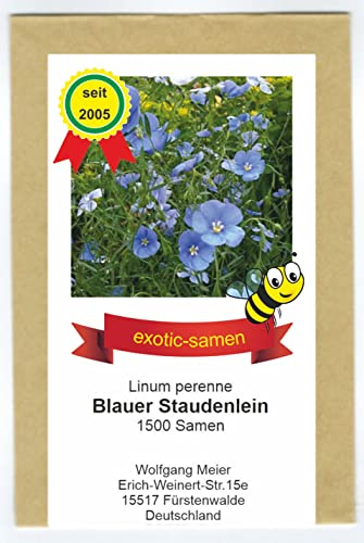 Blauer Staudenlein - Linum perenne - ausdauernd - Wildblume - Bienenweide - 1500 Samen