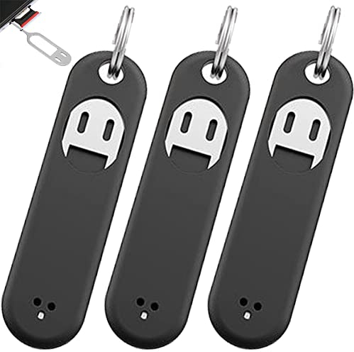 Haowul SIM -kartenentfernungstools 3pcs Universal SIM -kartenschale Ausweiche SIM -SIM -ejektor -Tool Schlüsselbund -Charm Für Smartphones -Tablets