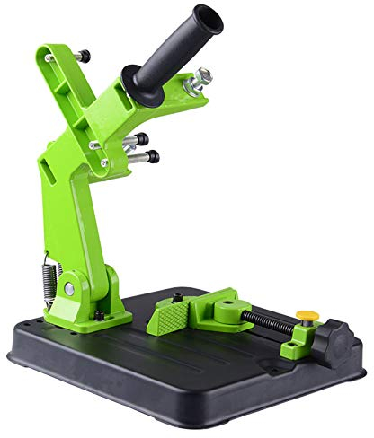 CruSio Angle Grinder Stand, Grinder Holder Cutter Support Angle Grindinghine Stand Aluminum Bracket Iron Base for 180Mm and 230Mm/7 and 9 inch Angle Mill, Clamping 80Mm, Clamping Angle 45°