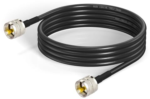 Superbat RG8x Coaxial Cable 6ft PL259 Jumper Cable CB Radio Coax Cable 50 ohm Low Loss for Position Coaxial Switch Ham Antenna Analyzer Dummy Load SWR Meter