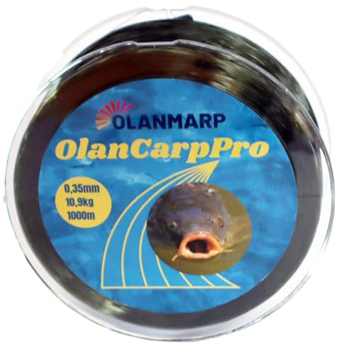 Olanmarp Monofile Angelschnur 1000m - Nylon Zielfischschnur | Monofile Nylon Schnur | ideal für Karpfen & Zielfischschnur | Bastelschnur | 1000m Spule