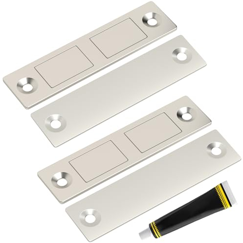 Magnete für Schranktüren Selbstklebend,Jiayi 2 Stück Ultra Dünn Magnetschnapper Starke Türschließer für Schränke,Schublade Magnet Verschluss für Schränke Doppelte Magnete Schloss für Möbel Schrank
