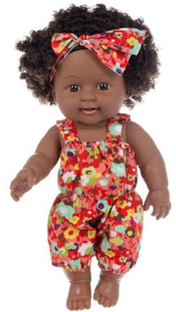 12 Zoll Reborn Puppe Schwarze Puppe Lebensechte Weich Realistisches Silikon Afrikanische Baby Puppe Neugeborenes Lächelndes Puppen Mädchen Schwarze Haut Babypuppen Spielzeug Geburtstagsgeschenk