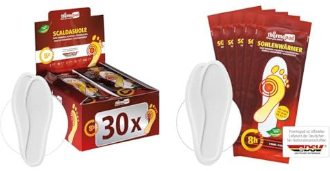 THERMOPAD Sohlenwärmer (Einlegesohle) – DAS ORIGINAL: 30 Paar Wärmepads für 8 Stunden Wärme I Sofort einsatzbereite Fußwärmer Pads