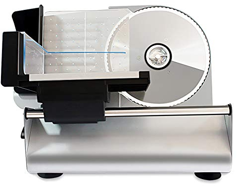 OHaGin Cortadora de Carne eléctrica de 200W, cortadora de Carne doméstica, Espesor Ajustable de 0~22mm, Corta Carne sin Esfuerzo,