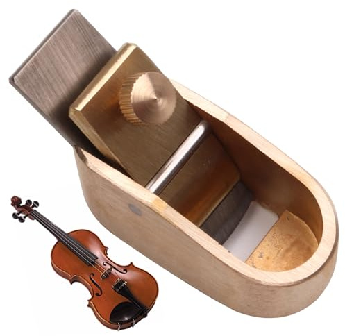 Brass Luthier Tools 16mm Blade Curved Micro Planer Mini Chamfer Plane DIY Low Angle Block Plane for Violin Viola Cello and Other Wooden Instrument