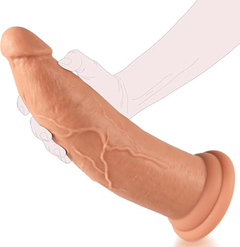 30 X 7,4 cm Gode XXL avec Petit Gland et Tige Épaisse, Gode Énorme Réaliste avec Ventouse Puissante pour Le Point G et Le Jeu Anal, Gros Silicone Pénis Jouet Sexuel À pour Hommes et Femmes Gays
