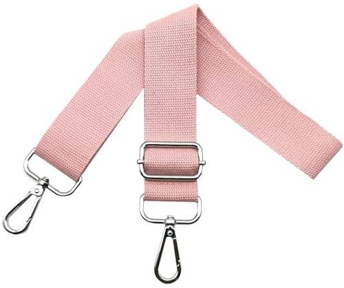Taschengurte zum Wechseln Schultergurt Tasche - Taschengurt Verstellbar Breit 3.8cm mit Silber Karabiner, Tragegurt für Handtaschen Damen Taschenband, Umhängegurt Taschen, Rosa, Q2