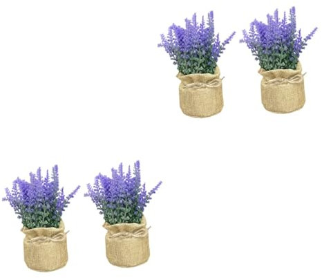Cabilock 4stücke Kunstblumen Orchideen Arrangement in Töpfen Dekorative Kunstblumen Für Garten Büro Und Veranstaltungen Pflegeleichte Pflanzen Rustikale Stilgestaltung