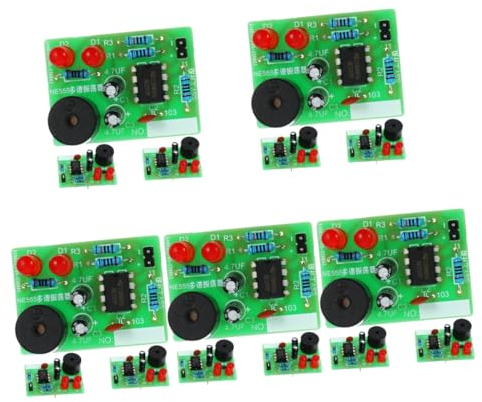 iplusmile 15 Sätze Multivibrator Elektronik bausatz Elektronik experimentierkasten - Flash-Circuit-Kit Schweißpraxis Kit Elektronik Lernset Lötübungssets Lötprojekte -4-Platine