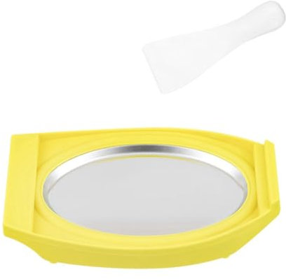 Breeshy Poêle à crème glacée multifonctionnelle, assiette pour aliments sucrés froids, machine à crème glacée roulée, yaourt glacé maison, gélato, vert
