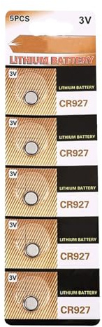 Lot de 5 piles bouton CR927 3 V au lithium de rechange pour montres, calculatrices, télécommandes, jouets