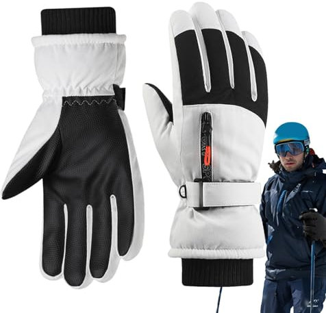 Winddichte Fäustlinge zum Radfahren, Oxford-Tuch, Touchscreen-Handschuhe, verdickte Fahrrad-Fäustlinge, Laufhandschuhe für kaltes Wetter, Wanderhandschuhe für Winter, Touchscreen-kompatible Handschuhe
