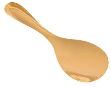 Alipis Pala di riso in rame paletta per riso in piedi imbuto spatola cuociriso scola riso fornello pala da riso in rame pratica spatola fornitura cucina paletta di metallo Golden