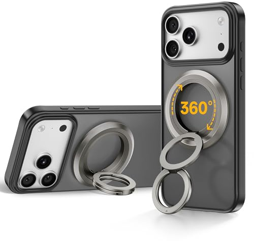 SYNCWIRE Anneau de Support de téléphone MagSafe, Rotation à 360 °, Aimant Double Face, Compatible avec iPhone 17 16 15 14 13 12 Pro Max MagSafe, Android, Samsung, etc.