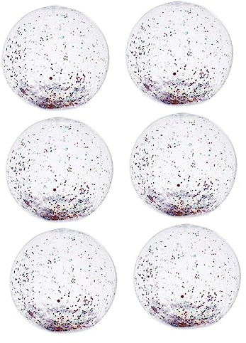 BESPORTBLE 6piezas Pelota De Playa Lentejuelas Balones Inflables De PVC para Juguetes De Pelota para Actividades Acuáticas