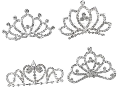 VALICLUD 4stücke Kronenkamm mit Strass für Mädchen-haarschmuck Tiaras als Haarspangen Geeignet für Partys und Auftritte Leicht und Farbecht Zufälliger Stil