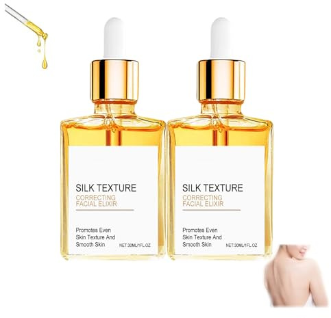 Olio per il corpo di seta, olio per il corpo rassodante dopo la doccia con vitamina E, olio per massaggio corpo nutriente, selisir viso leggero, oli profumati idratanti per donne (2 pezzi)