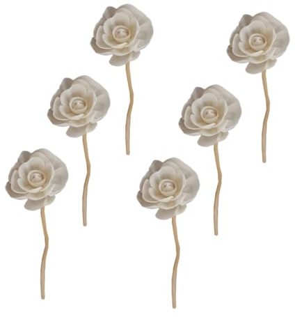 Gadpiparty 6 Varillas Difusoras de Aroma de Ratán Natural 6 Piezas para Difusor de Aceites Esenciales Varillas Aromáticas para Ambientador y Decoración de Hogar