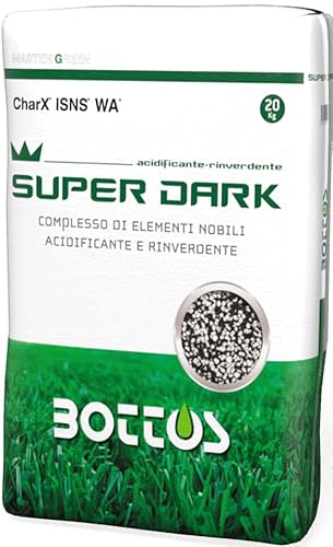 SUPER DARK CharX 10 MgO + 15 Fe Concime Complesso di Microelementi Rinverdente, Micro Granuli, 20 Kg