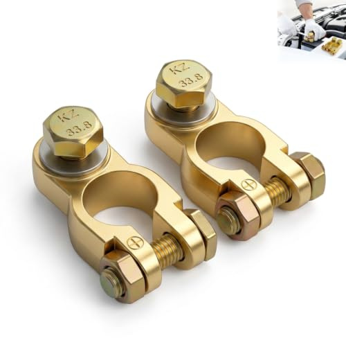 Morsetti Batteria Auto 12V 24V Connettori Poli Terminali Universali in Metallo con Bulloni per Cavi 35-50 mm²