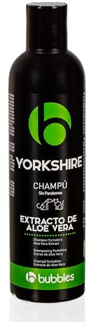 Bubble's Champú para Perros con Aloe Vera para Yorkshire Terrier (250 ml)