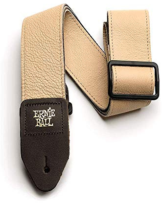Ernie Ball Tri-Glide-Gitarrengurt, aus italienischem Leder, 5 cm, hellbraun