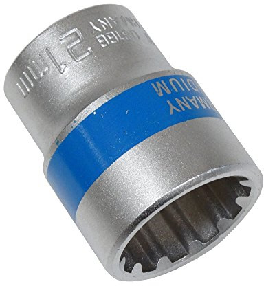 AERZETIX - C2194 - Steckschlüssel - Einsatz - Nuss 12 Kant - 1/2 21mm - CrV