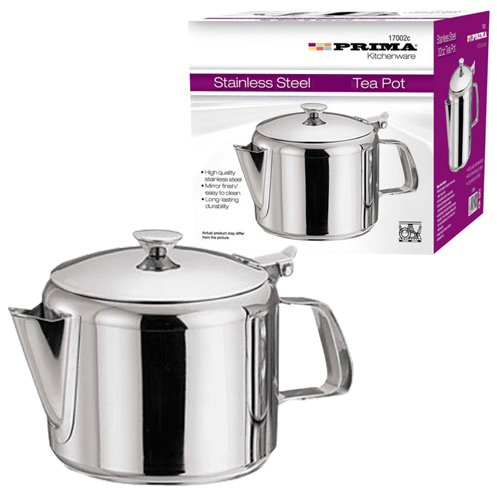 Stainless Steel 16oz Tea Pot - Coffee Kitchen Flip Lid Handle Restaurant Hotel | Tea Filter for Kitchen Café Hotel Restaurant and Office