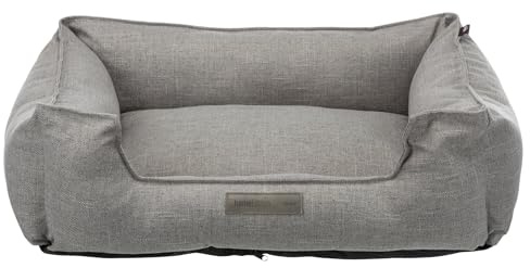 TRIXIE Panier pour Chien Talis, 60 × 50 cm, Gris – Panier élégant en Tissu Douillet, antidérapant & Lavable, idéal pour Chiens de Taille Moyenne Qui Aiment se blottir