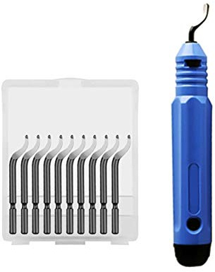 1 set 3D-skrivare trimning kniv skrapare PLA ABS PETG material filamentmodell beskärningsenhet 3D skrivarverktyg trimningsverktyg burr trimningsskrapare med 10 st nedsänkningsblad
