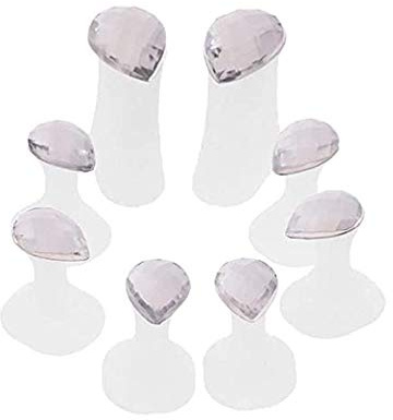 J Shop 8 pièces orteil Silicone séparateur Nail Art bricolage outil pédicure fleur goutte d'eau cristal diamant perle séparateur outils pour soins des pieds (Les gouttelettes d'eau)