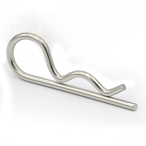 DIOS24 20 Stück Federstecker einfach D= 2 x 49 mm (Größe und Menge wählbar) - Edelstahl A4 - Federsplint Federvorstecker Stecker/Splint Vorstecker Sicherungsclips