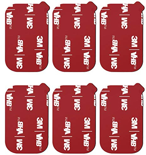 VIIMAKE - Kit di ricambio per adesivi rettangolari da 3 m, per cruscotto auto magnetico, per supporto per telefono, parti adesive a nastro VHB da 3 m, colore: rosso