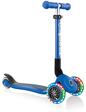 GLOBBER JUNIOR Foldable Lights – Tretroller, 120/80 mm, ABEC 5, 3-rädrig, LED-Leuchtrollen