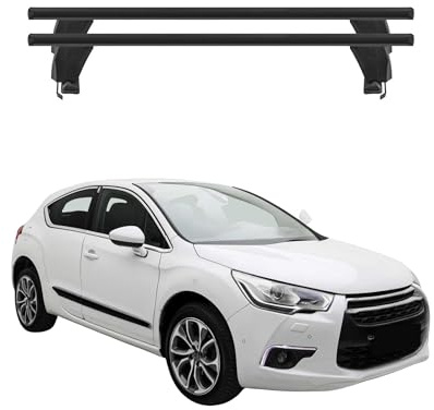 Menabo - Portabicicletas para techo (2 piezas, aluminio, compatible con Citroen DS4 2011-2015), color negro