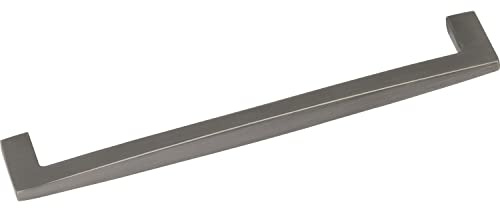 OBF 72266820 Grimme Stangengriff Ellef Möbelgriff (Barell), Breite 172 mm Schrankgriff ZN Edelstahl-Effekt dunkel, Silber, Lochabstand 160 mm