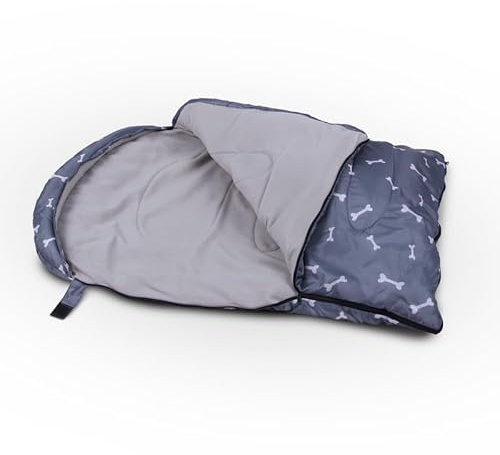 Hundeschlafsack Outdoor - Hundebett wasserabweisend und atmungsaktiv - Schlafsack für Hunde - ideal zum Wandern, Camping, Ausflüge - Einheitsgröße