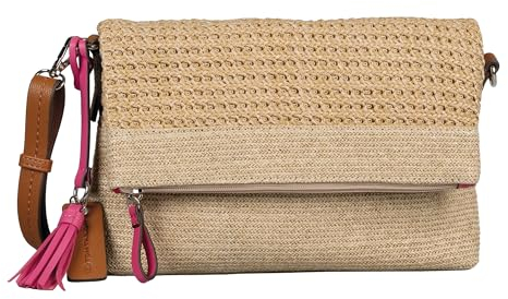 TOM TAILOR Vita Damen Umschlagtasche Umhängetasche Mittelgroß Beige