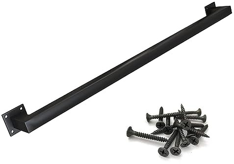 Yopappol Maniglione in Ferro battuto in Metallo, corrimano per ringhiera per Scale a Parete da 1/1,5/2/3 m per Interni ed Esterni, Supporto di Sicurezza 200 kg - Kit Completo (Size : 1m)