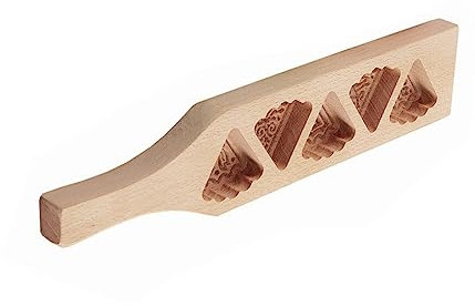 EIOLWJIEO Moon Cake Mold Wooden Making Molds Sturdy Cyclic Utilization Decorative Mould Chocolate Bean Muffin Pumpkin Pie, Wood Color 9