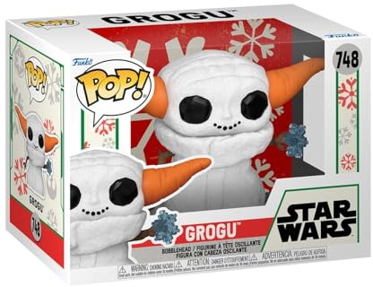 Funko POP! Star Wars: Mandalorian Holiday - Grogu Snowman | Offizielles Sci-Fi Merch - Vinyl Sammelfigur als Regal Deko - Geschenkidee zum Geburtstag für Fans und Sammler