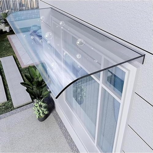 Marquesina para Puerta de Entrada,Marquesina para Puertas Ventanas,Transparente Marquesinas,Protección UV/Lluvia/Nieve,Techo Exterior Lluvia para Techo/Porche/Patio