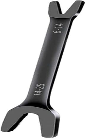 Chiave inglese, chiave inglese regolabile, chiave inglese a doppia apertura, chiave inglese a manico lungo, chiave inglese a V dentellata, chiave inglese professionale da 6 mm a 24 mm in acciaio(Black