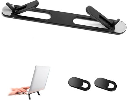 Genérico Soporte Portatil - Soporte Portatil Mesa - Laptop Stand - Accesorios De Escritorio - Tapa Camara Webcam Incluido - (1)